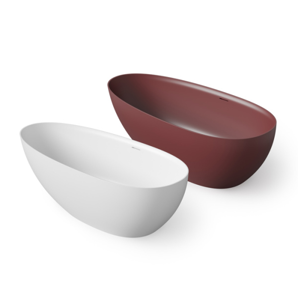ванна dea design edge dd8908 1700 18 отдельностоящая, solid surface, 170x78x56см., white №18