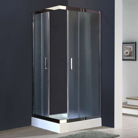 Душевой уголок Royal Bath HPD 90х80 RB8090 HPD-C-CH без поддона профиль хром, стекло рифленое