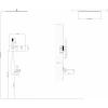 душевой комплект abber daheim af8254sp 500 мм, с термостатом, сатин