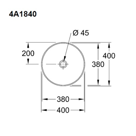 раковина villeroy & boch collaro 4a1840rw накладная, ø40 см, stone white (белый матовый) с покрытием ceramicplus