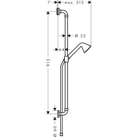 душевой гарнитур axor showers front 26023000