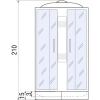 душевая кабина river nara light 80x80x15 мт 10000001686 профиль матовый хром, задняя стенка белая