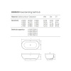 ванна dea design shadow dd8619 1780 18 отдельностоящая, 178x88xh52см., белый