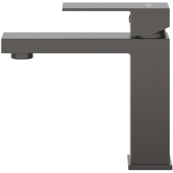 смеситель для раковины cezares slider slider-ls-gm с донным клапаном, оружейная сталь