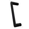 душевая дверь abber sonnenstrand 100 ag04100b профиль черный, стекло прозрачное