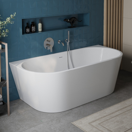 ванна акриловая пристенная belbagno bb710-1400-750