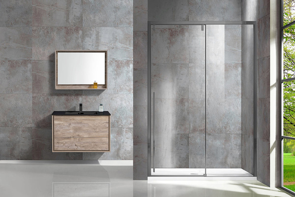 душевая дверь vincea lugano 130 vds-1l130clgm-1 профиль вороненая сталь, стекло прозрачное