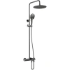 Душевая система AQUAme AQM8008GM 250 мм, с термостатом, оружейная сталь