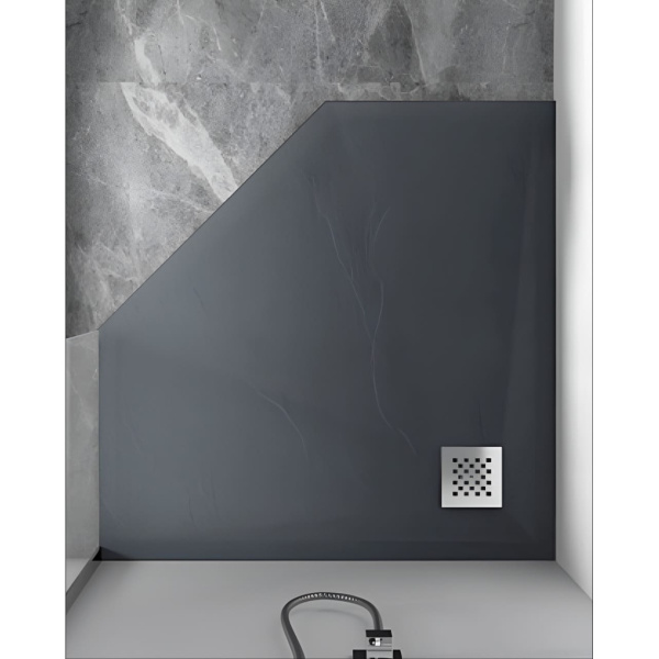 душевой поддон трапеция stone tray-g