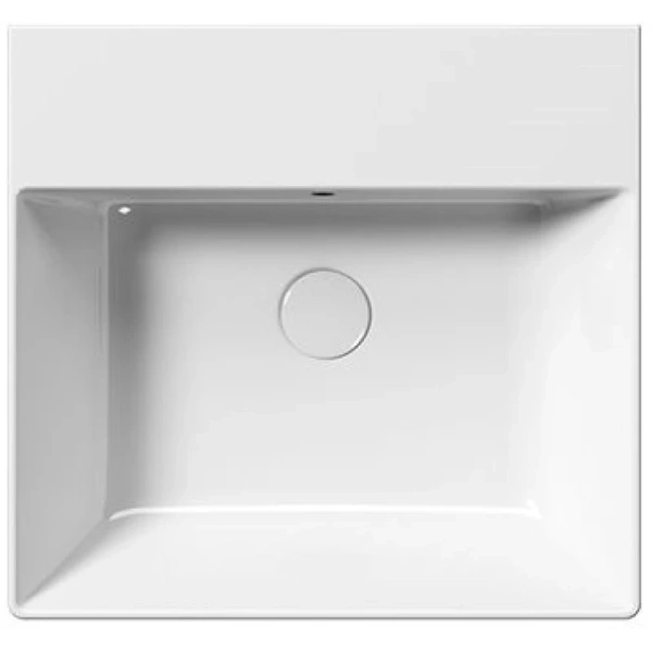 раковина gsi kube x 9430111 подвесная, 50x47 см, bianco lucido (белый глянец)