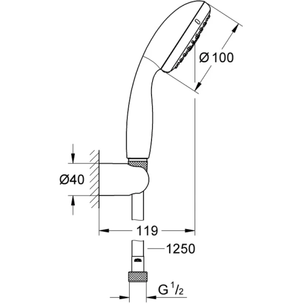 душевой набор grohe new tempesta 27799001