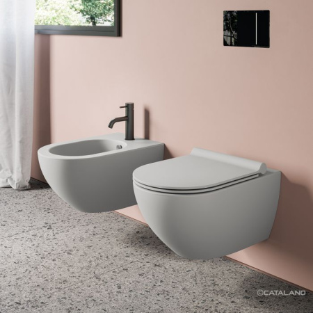 биде catalano sfera 1bsf54cs подвесное, с 1 отв., 54x35 см, цемент матовый