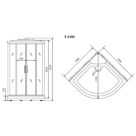 душевая кабина timo standart t-1101