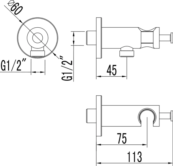 шланговое подключение lemark lm3785gm, с держателем для душа, графит