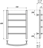 полотенцесушитель point афина pn04156bre электрический, 50x60 см, бронза