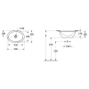раковина villeroy & boch loop & friends 4a530001 встраиваемая снизу, 43х28 см, белая