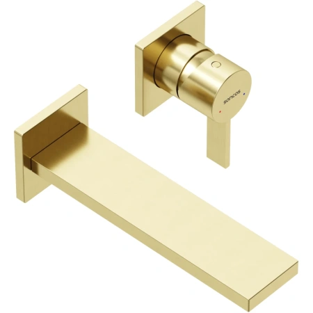 смеситель для раковины sancos linn sc9021bg встраиваемый, золотой матовый