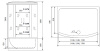 душевая кабина timo standart silver fabric t-6650sf 150х88