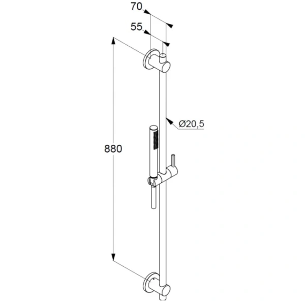 душевой гарнитур kludi nova fonte puristic 2084005-15