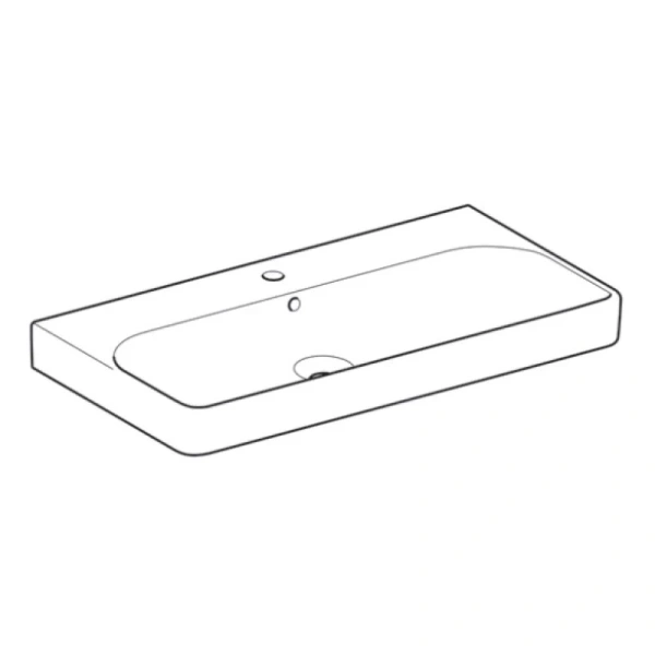 раковина полувстраиваемая geberit smyle square 90 см 500.251.01.1