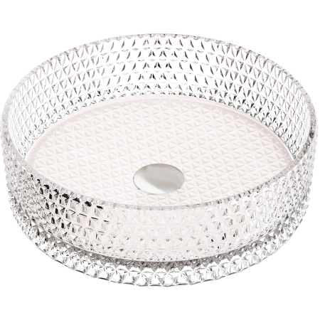 Раковина Ceramicanova Cristal CN6061 накладная, Ø36 см, розовая