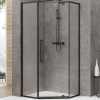Душевой уголок Black&White Stellar Wind S875-900х900 профиль черный, стекло прозрачное