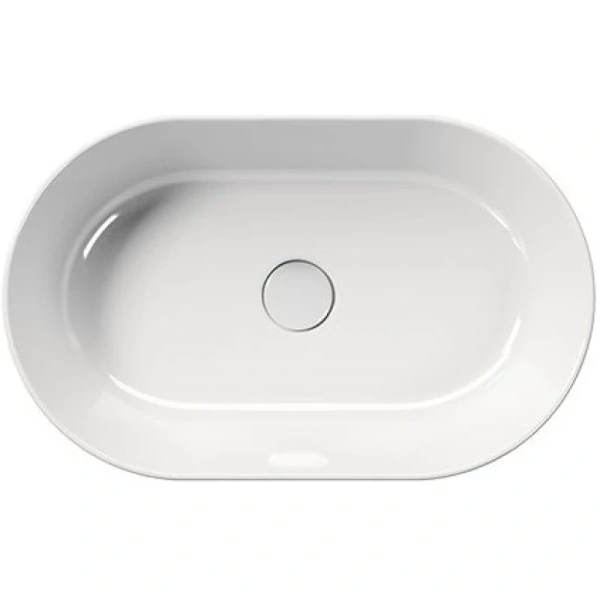 раковина gsi kube x 945811 накладная, 60x37 см, bianco lucido (белый глянец)