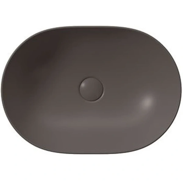 раковина gsi pura 886016 накладная, 50x35 см, коричневый матовый