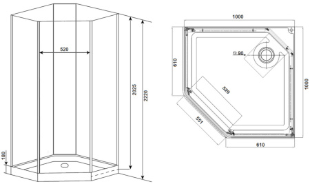 душевая кабина timo premium ilma ilma701 100х100