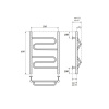 полотенцесушитель point юпитер п2 pn01156 водяной, 50x60 см, хром