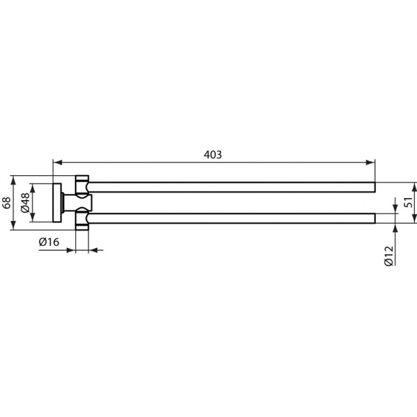 Полотенцедержатель Ideal Standard IOM A9131AA двойной
