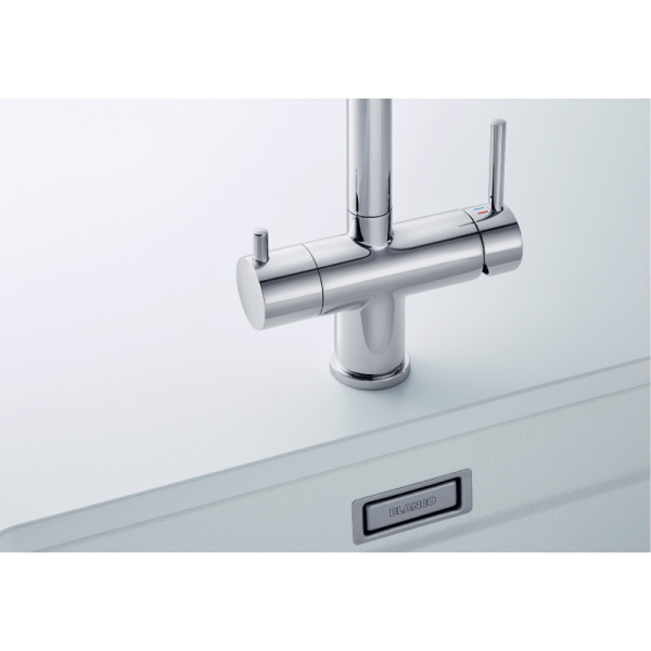 смеситель blanco fontas-s ii silgranit 525200 для кухни, с подключением к фильтру, цвет антрацит