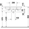 раковина накладная 70 см duravit 2nd floor 049170 00 00
