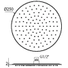 верхний душ plumberia selection sat3174gr 250 мм, графит