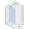 душевая дверь riho sz scandic nxt x102 110 l g001013120 (gx07220c1) профиль хром, стекло прозрачное