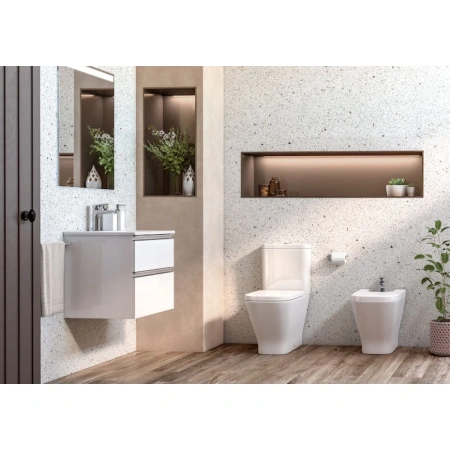 чаша напольного безободкового унитаза roca the gap 34273700h