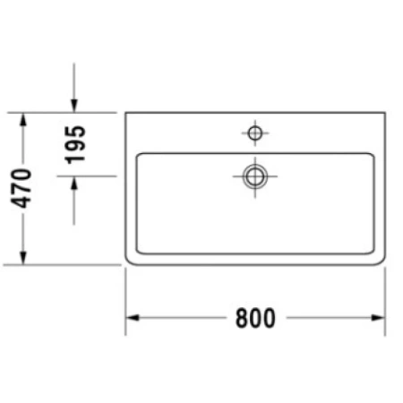 раковина накладная/подвесная 80 см duravit vero 0454800000