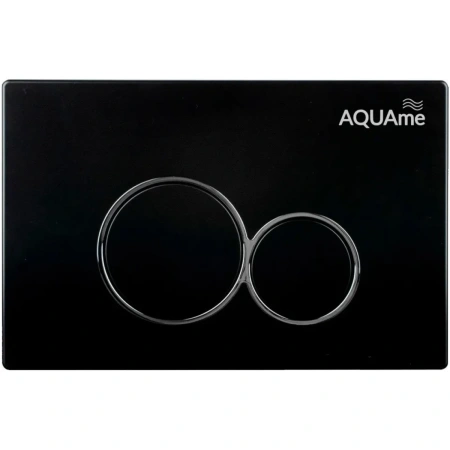 Кнопка смыва AQUAme AQM4101B для инсталляции, черный матовый/хром/черный матовый