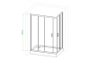 душевой уголок royal bath hpd 110×80 rb8110hpd-t-bl профиль черный, стекло прозрачное