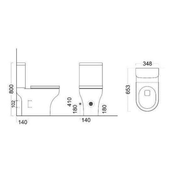 унитаз компакт kerama marazzi buongiorno rimless bg.wc.01 белый глянцевый без бачка и сиденья