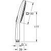 ручной душ 130 мм grohe rainshower smartactive cube 26582000