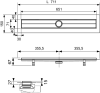 душевой лоток tece tecedrainline 600700 70 см, прямой, без крышки, с гидроизоляцией seal system, серебристый металлик