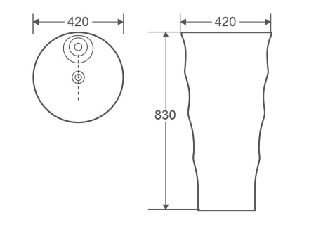 раковина напольная weltwasser salzbach 007s gl-wt 42 см10000005493, белая