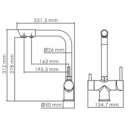 смеситель для кухни wasserkraft a8367 под фильтр