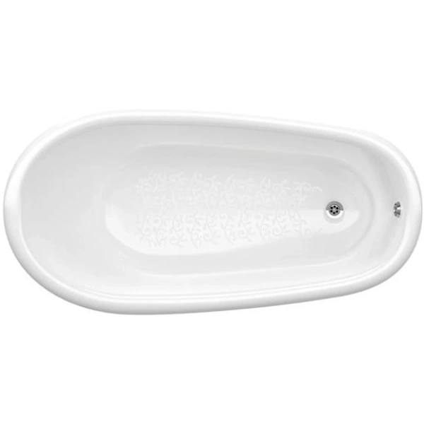 ванна чугунная roca carmen 234250002 160x80 см, отдельностоящая, с антискользящим покрытием, черный