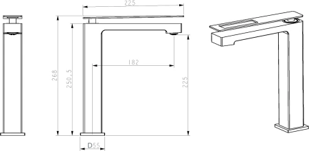 смеситель для раковины boheme q 142-gr золото красный