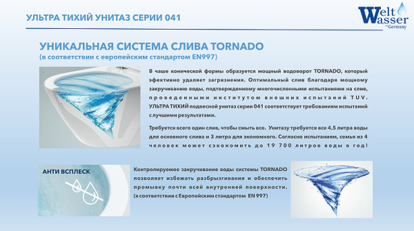 унитаз weltwasser salzbach 041 mt-gr 10000008259 подвесной серый матовый с сиденьем микролифт
