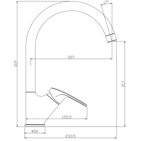 смеситель для кухни rossinka rs45 rs45-23