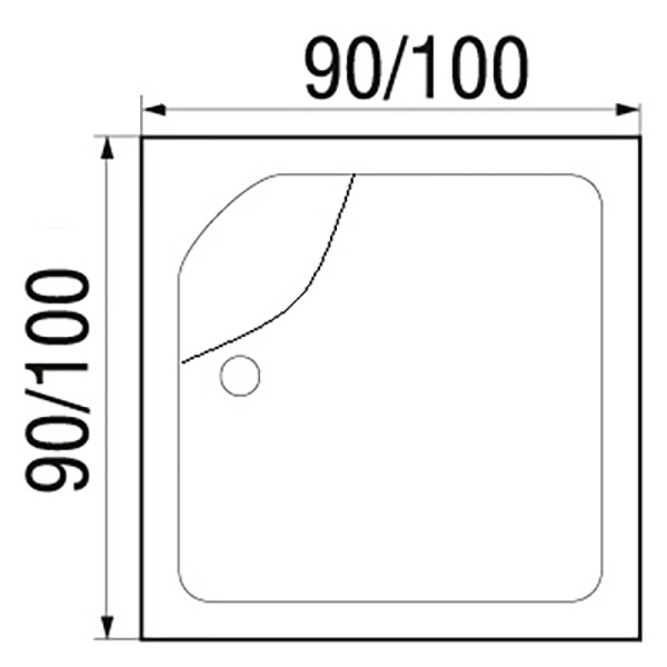 душевой поддон из абс-пластика wemor 90x90 s 10000006060 белый