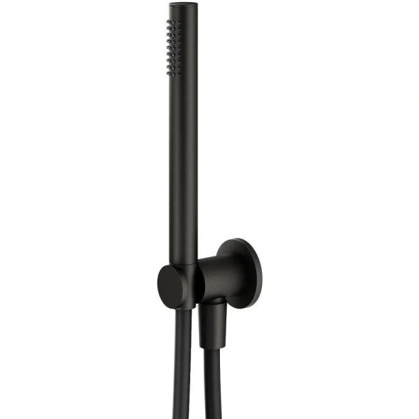 термостат для ванны plumberia selection psbox kitpsb02no60 встраиваемый, с душевым гарнитуром, черный матовый